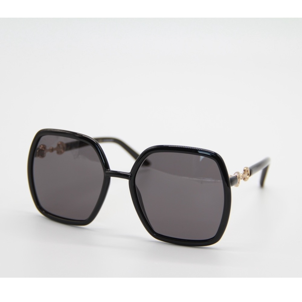 NEW GUCCI GG0890S 001 BLACK SQUARE GUCCI SUNGLASSES - Picture 5 of 13
